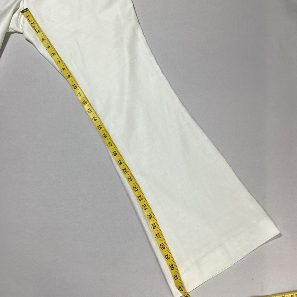 White House Black Market Cream Flare Pants with Patch Pockets - Picture 11 of 15